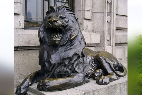Classic Design Life Size Bronze lion statues for garden