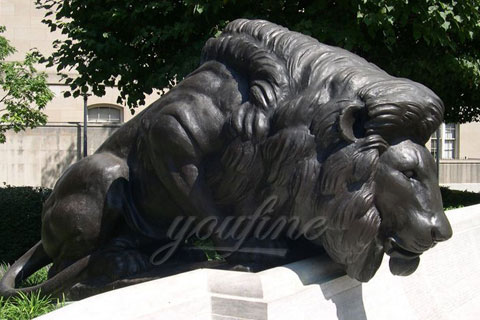 Customized modern garden sculpture bronze lion statues