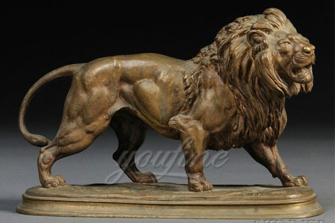 High quality large bronze lion statues for park