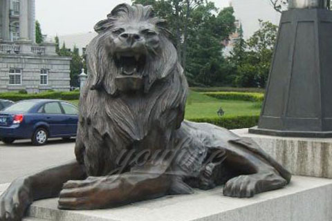 New design antique bronze lion garden statues for sale