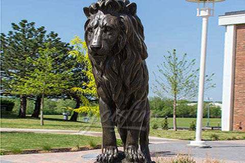 Outdoor decoration customized large animal bronze lion statues